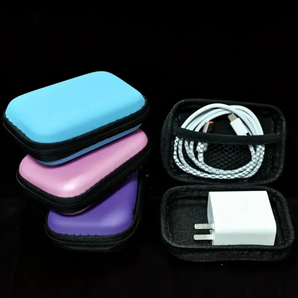 Portable Storage Zipper Structured Bag, Purple